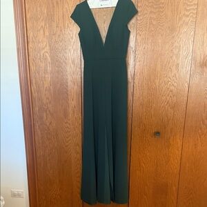 Jenny Yoo Deep Green Maxi Dress